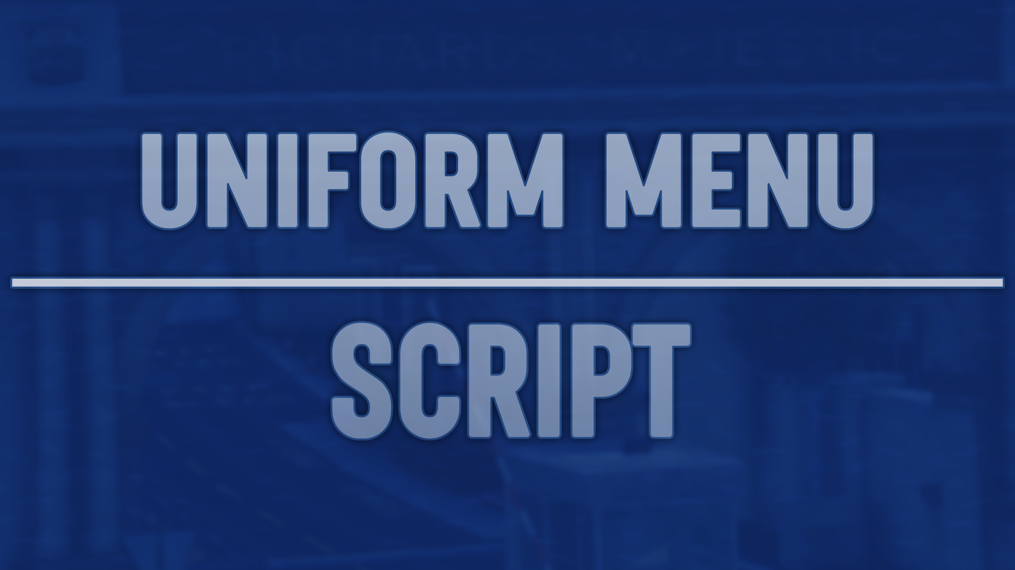 Uniform Menu
