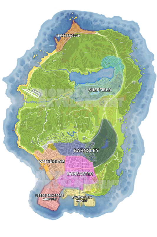 South Yorkshire Atlas Map