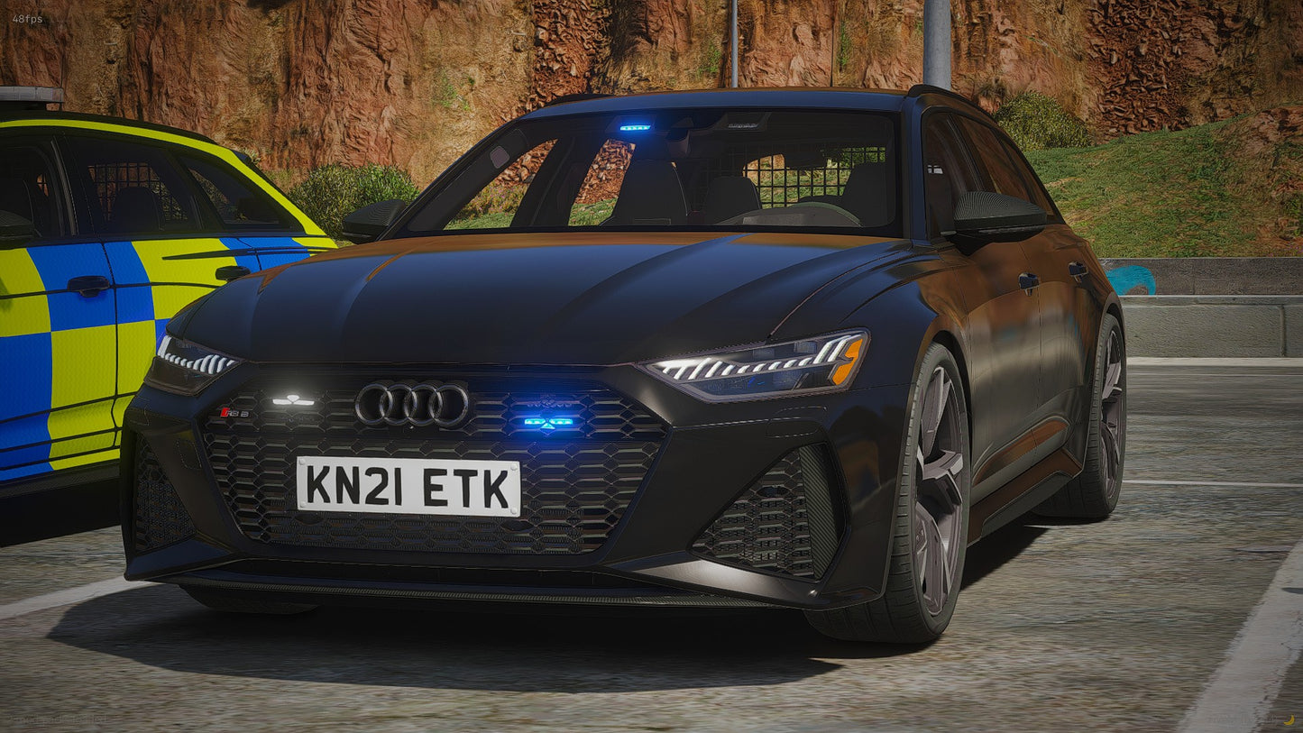 Unmarked Traffic Audi RS6 Avant 2021