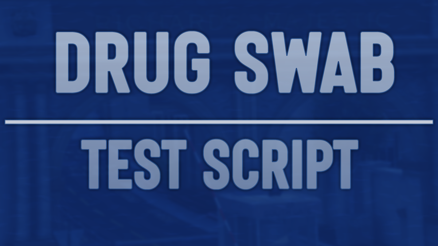 Drug Swab Test Script – Moddex Development