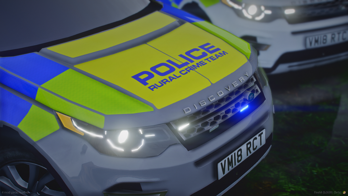 Generic Rural Crime Team Land Rover Discovery 2018 (PACK)