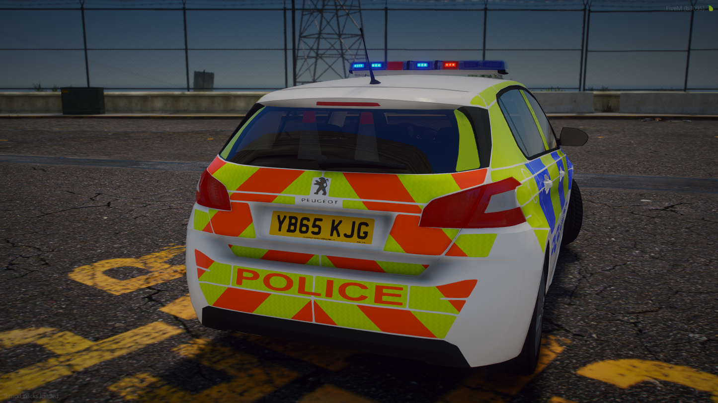 Marked Response Peugeot 308 Hatchback 2015 & 2018 Pack