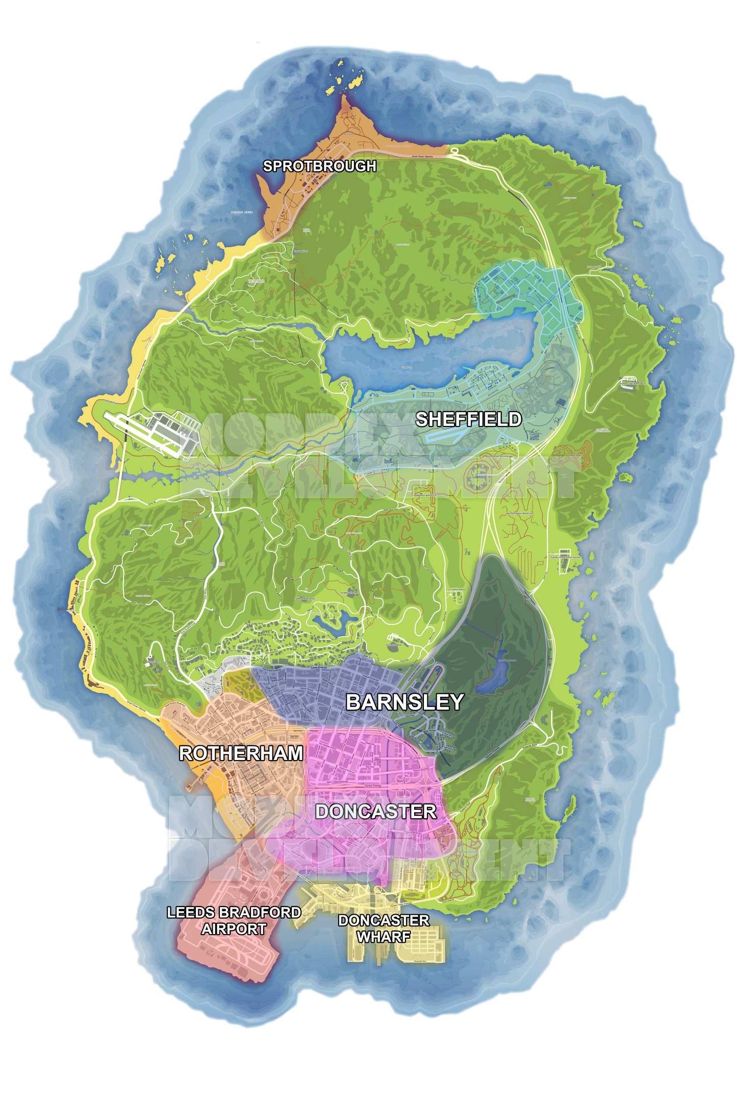 South Yorkshire Atlas Map