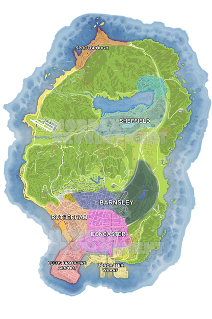 South Yorkshire Atlas Map